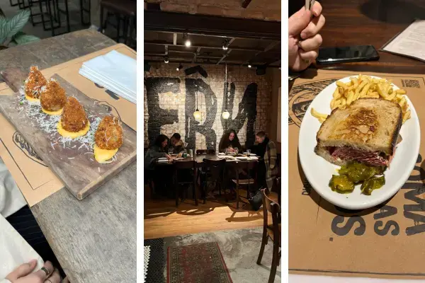 pratos de comida em cima da mesa