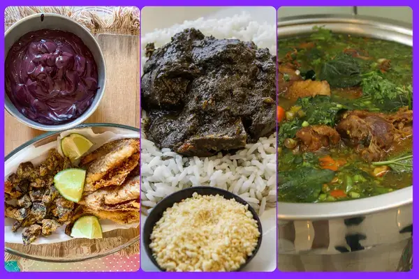 Pratos típicos do Pará e da Ilha de Marajó, com peixe, maniçoba, tucupi e acompanhamentos regionais.