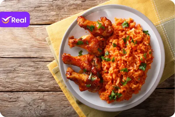 Arroz Jollof (Nigéria e Gana)