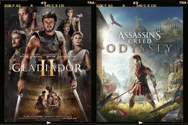 Gladiador II e Assassins Creed Odyssey inspirados na roma antiga