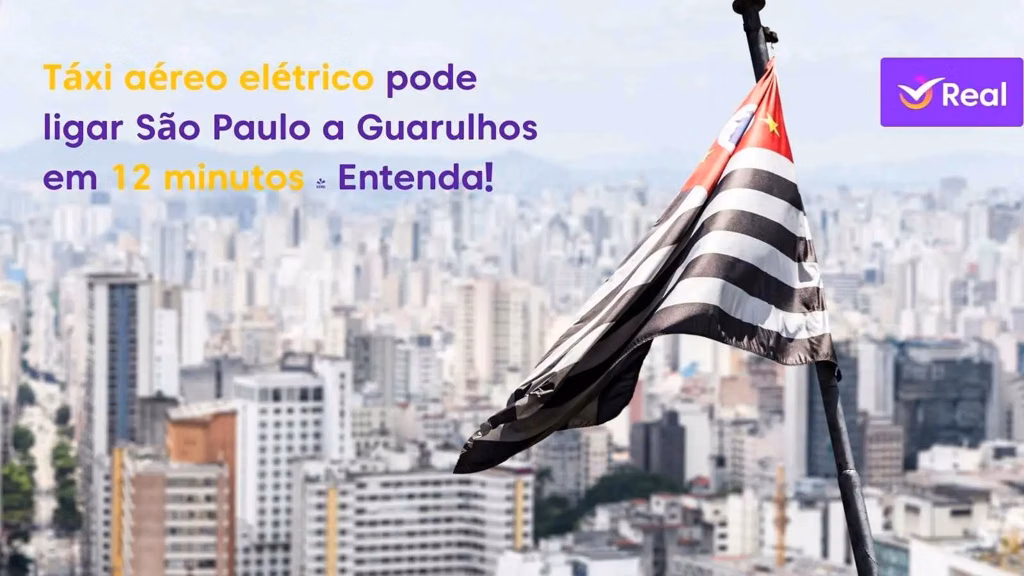 imagem capa do post Táxi aéreo elétrico pode ligar São Paulo a Guarulhos em 12 minutos