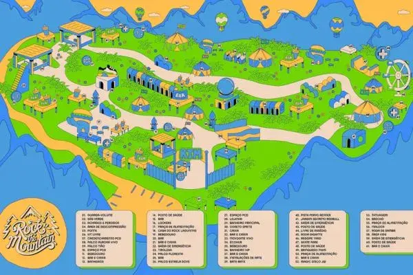 mapa dos palcos do festival rock the mountain em 2025