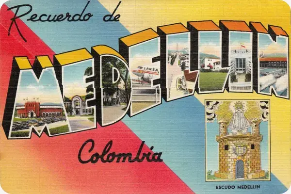 Medellín, Colômbia - Postal Medellín - Escudo postcard - PICRYL - Public Domain Media Search Engine Public Domain Search