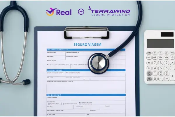 imagem de apólice de seguro viagem com logos da Real e da TW Global Protection (Fonte: Real Seguro Viagem)