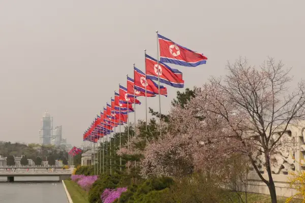 bandeira da coreia do norte