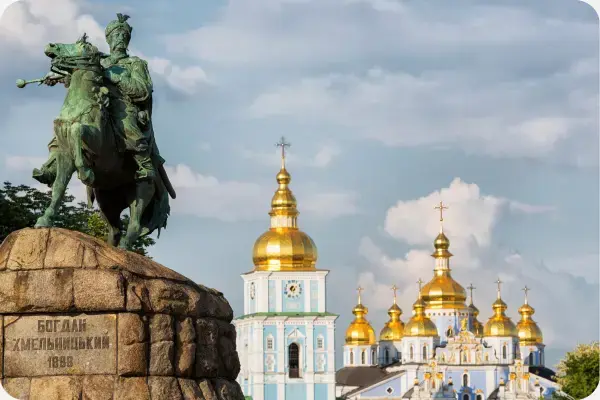 visão aerea de Kiev