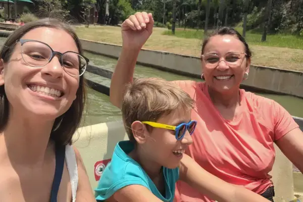 Família de Emilly no Splash no Hopi Hari (Fonte: Arquivo Pessoal)