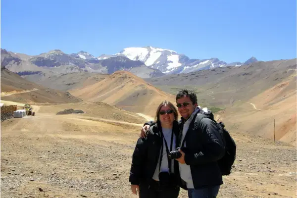 casal em vale nevado, chile