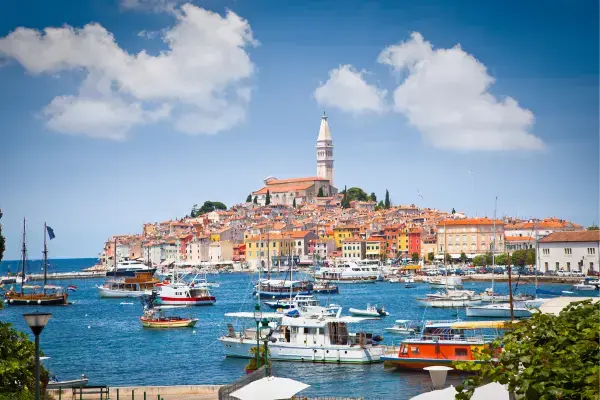 Paisagem de Rovinj, na Croácia