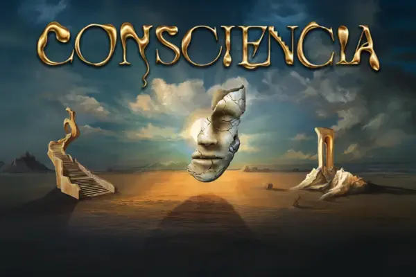 Arte oficial do tema Consciencia do Tomorrowland Bélgica 2026 com máscara e paisagem surreal (Fonte: Divulgação | Tomorrowland)